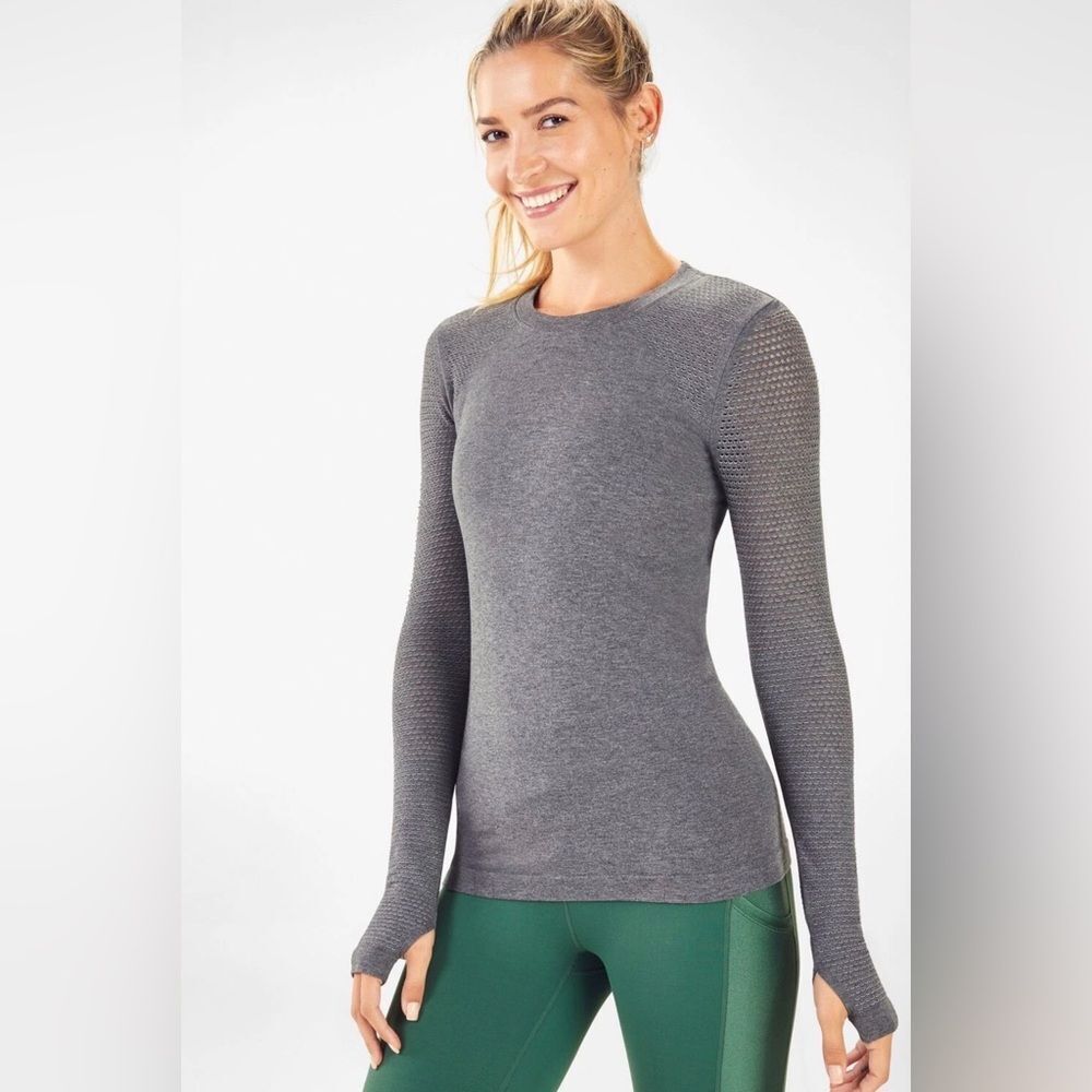 Fabletics Kathie Ruched Back Long-Sleeve Top